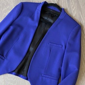Zara cobalt blue cropped blazer